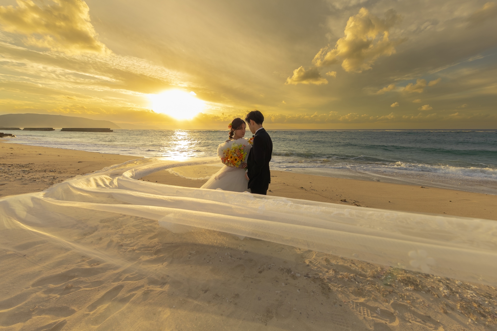 奄美大島　佐仁海岸　サンセット撮影